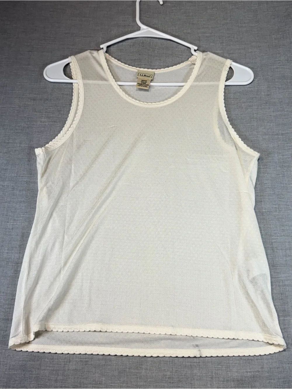 L.L. Bean Cream Silk Tank